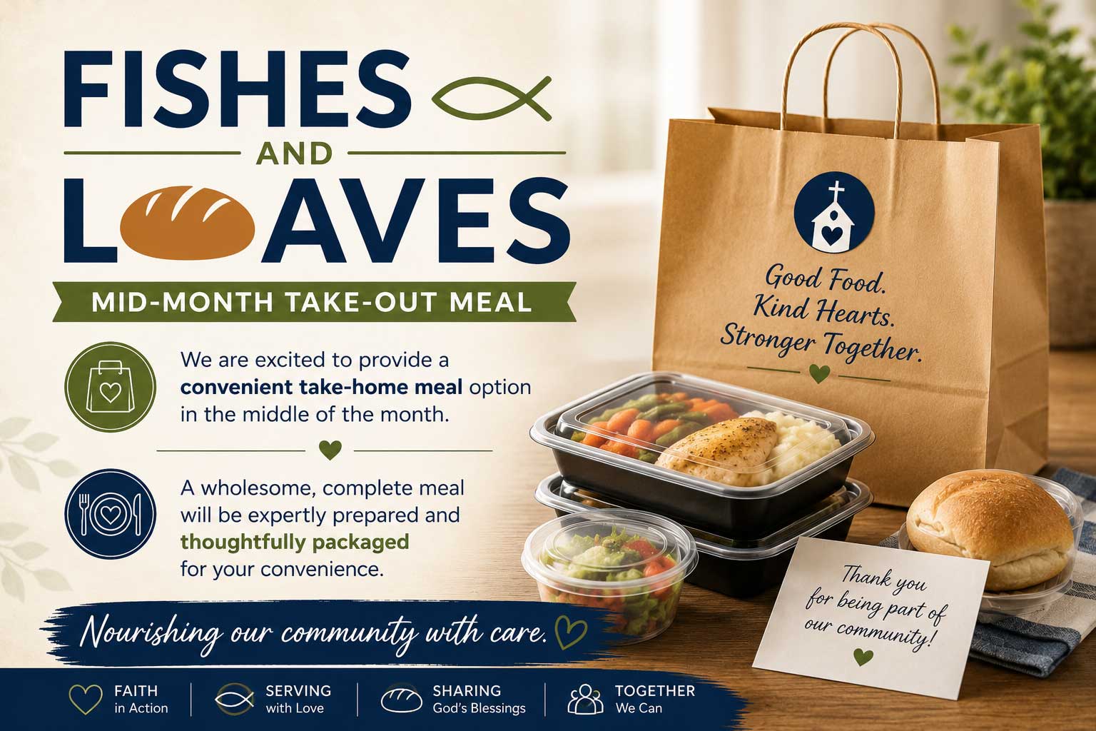 Fishes and Loaves: Mid-Month Take-Out Meal